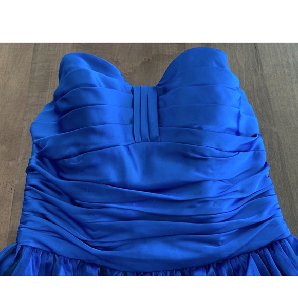 Betsey Johnson Strapless Dress in Cobalt Blue 4 - Picture 2 of 10